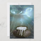 Sorcières Ghoarly Nuit Halloween Invitations (Dos)