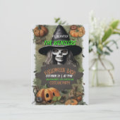Sorcières Halloween Bash Costume Party Invitation (Debout devant)