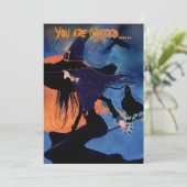 Sorcières Invitation du parti Halloween par un art (Debout devant)