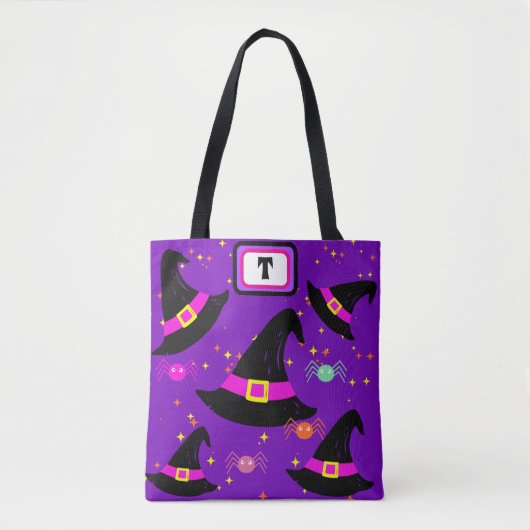Sorcières Monogrammes Halloween Casquette Sac four (Devant)