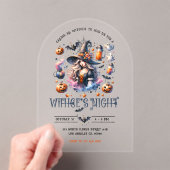 Sorcières Nuit Halloween Fête Invitation (In situ (ordinateur de poche))