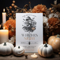 Sorcières Nuit Halloween Fête Invitation