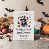 Sorcières Nuit Halloween Fête Invitation