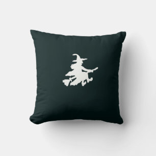Sorcières sur Coussin de Jet en Noir