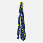 Sorcières volantes bleu foncé Halloween cravate de (Dos)