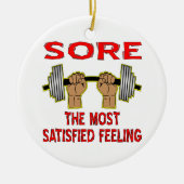 Sore the most Tevful Feeling Barbell Keramisch Ornament (Voorkant)