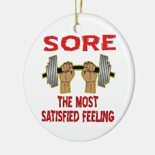 Sore the most Tevful Feeling Barbell Keramisch Ornament