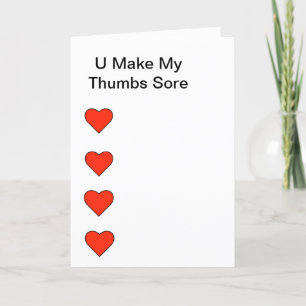 Sore Thumbs Textiel Romantic Wenskaart Kaart
