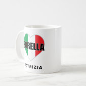 Sorella Drapeau Italien Coeur Mug (Devant gauche)