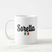 Sorella Italian Flag Mug - Gift for Sister (Gauche)