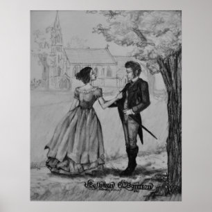 Søren Kierkegaard en Regine Olsen Poster