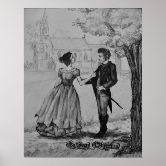 Søren Kierkegaard en Regine Olsen Poster