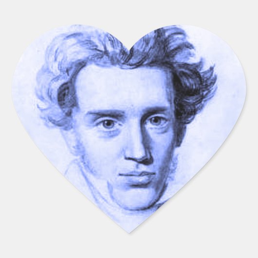 SOREN KIERKEGAARD HART STICKER (Voorkant)