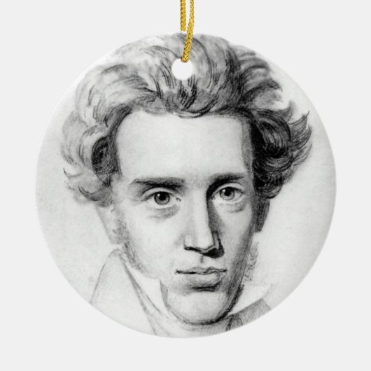 "SOREN KIERKEGAARD" KERAMISCH ORNAMENT (Voorkant)