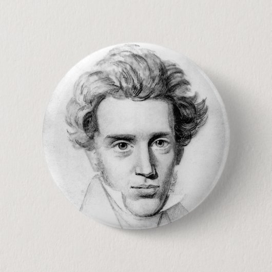 "SOREN KIERKEGAARD" RONDE BUTTON 5,7 CM (Voorkant)