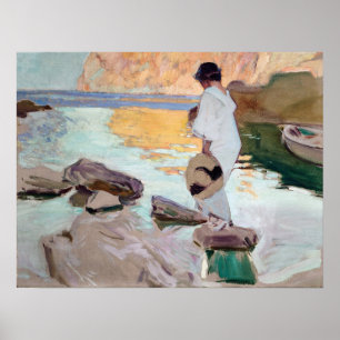 Sorolla - Elena bij Cala De San Vicente Poster