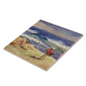 Sorolla - Jongen op het Zand Tegeltje (Zijkant)