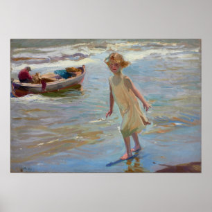 Sorolla - Nina on the Beach , Valencia Poster