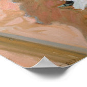 Sorolla - onder de bliksem, strand in Zarauz Poster (Hoek)