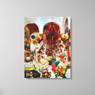 Sorolla-schilderij - Sevilla, de Dance Canvas Afdruk