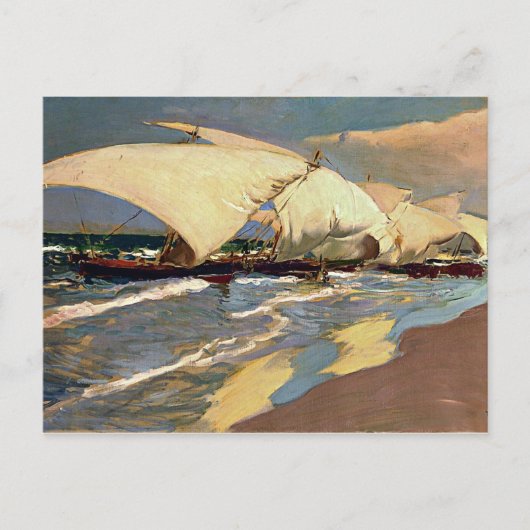 Sorolla - Valenciaanse Boats Briefkaart (Voorkant)