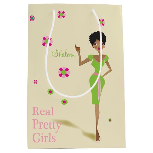 Sorority Life girly illustratie Medium Cadeauzakje (Voorkant)
