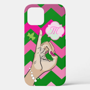Sorority Life roze en groen iPhone 12 Pro Hoesje