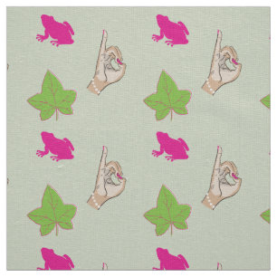 Sorority Life roze en groen weefsel Stof