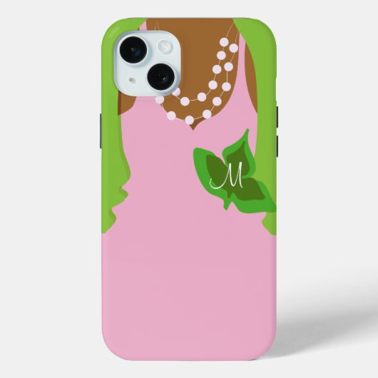 Sorority Life roze en groene illustratie Case-Mate iPhone Case (Achterkant)