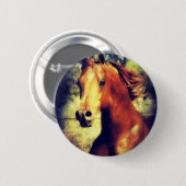 Sorrel Arabian Ronde Button 5,7 Cm (Voorkant /achterkant)