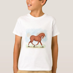 Sorrel Horse met Blaze & Sokken Equestrian T-shirt
