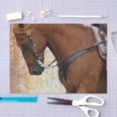 Sorrel Western Horse Grunge Tissuepapier (Craft)