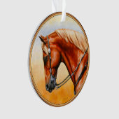 Sorrel Western Pleasure Quarter Horse Ornament (voorkant)