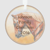 Sorrel Western Pleasure Quarter Horse Ornament (achterkant)