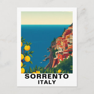 Sorrento, Italië Citroenen Reis Vintage Briefkaart