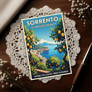 Sorrento, Italië: Een vintage jaren 60 Briefkaart