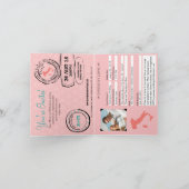 Sorrento Italië Paspoort bruiloft uitnodiging (Binnen)