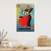 Sorrento, Italie Poster Vintage voyage (Cuisine)