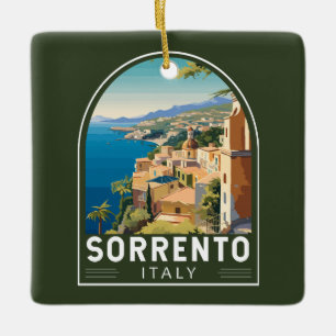 Sorrento Italië Reizen Kunst Vintage Keramisch Ornament