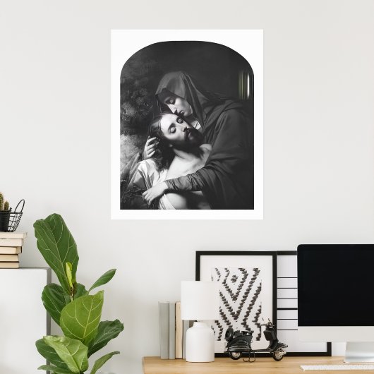 Sorrowful Moeder Maagd Maria Katholiek Poster (Thuiskantoor)