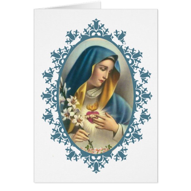 Sorrowful Moeder Maagd Mary Heart Lily Rozen (Voorkant)