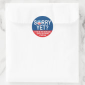 Sorry? Anti Obama - Nobama Ronde Sticker (Tas)