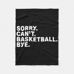 Sorry. Basketbal. Doei. grafisch Fleece Deken