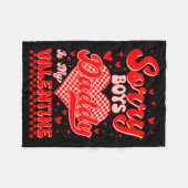 Sorry Boys Daddy Is My Valentine Checked Heart Gir Fleece Deken (Voorkant (Horizontaal))