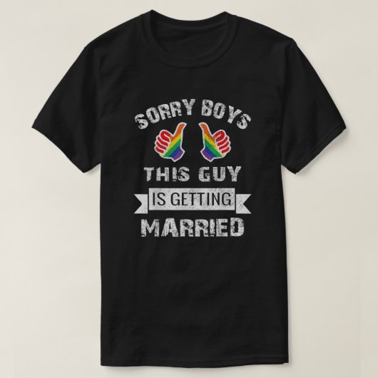 Sorry Boys - Hij is van de Markt Trots T-shirt (Design voorkant)