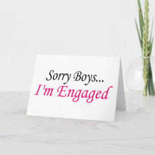 Sorry Boys Ik ben verloofd Aankondiging