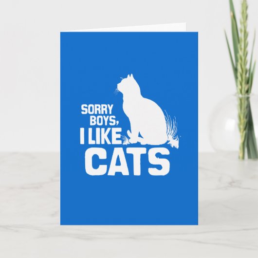 SORRY BOYS IK HOU VAN CATS - WITTE -.png Kaart (Voorkant)