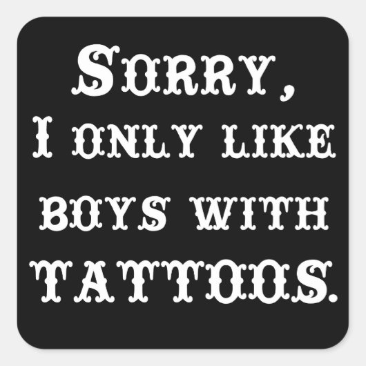 Sorry Boys Sticker (Voorkant)