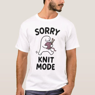 Sorry Brei Modus Grappig Schattig Breien Karakter T-shirt