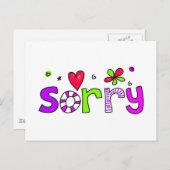 sorry briefkaart (Voorkant / Achterkant)